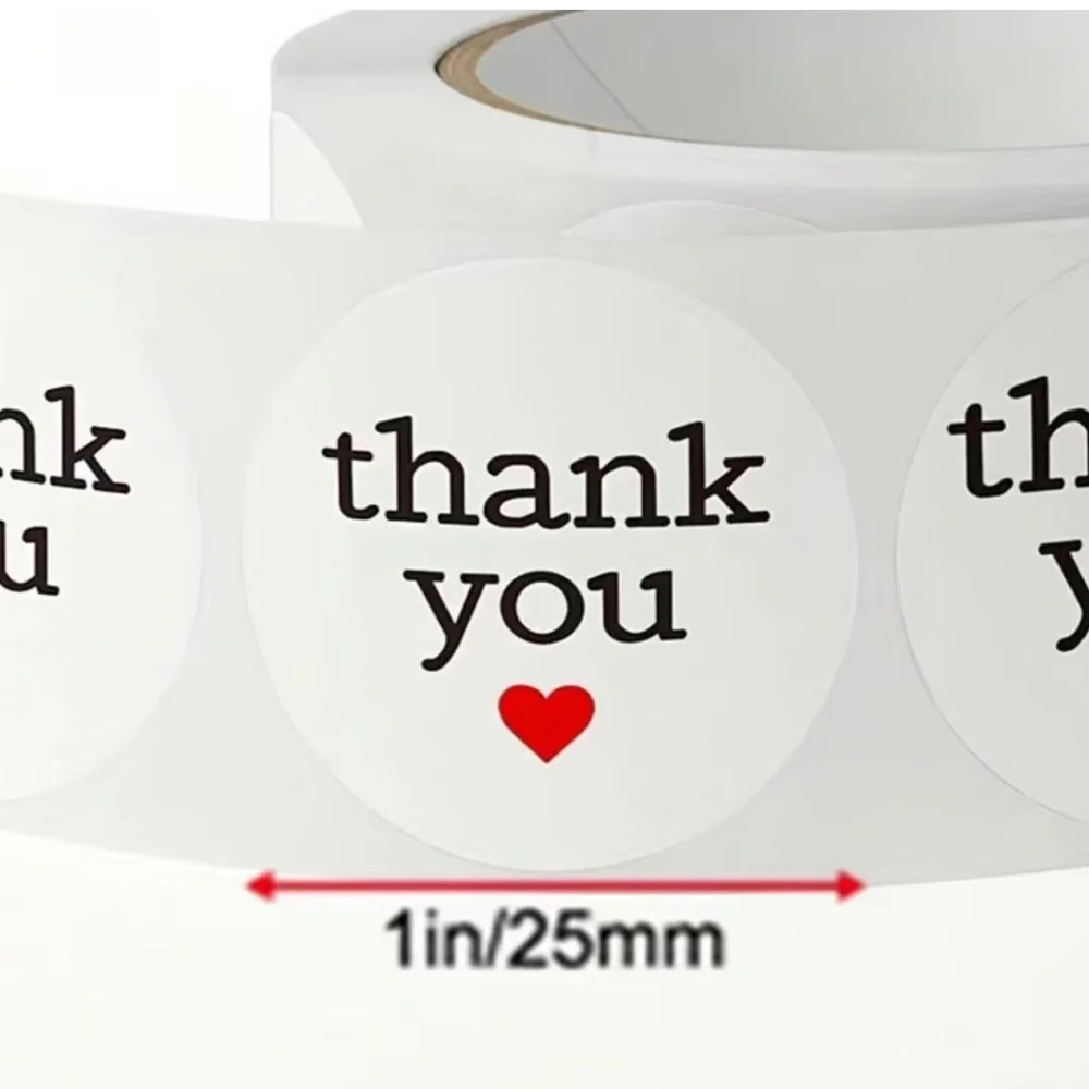 ‼️NEW‼️ 1 Roll 500pcs Thank You Stickers Labels Small Business Shipping Supplies